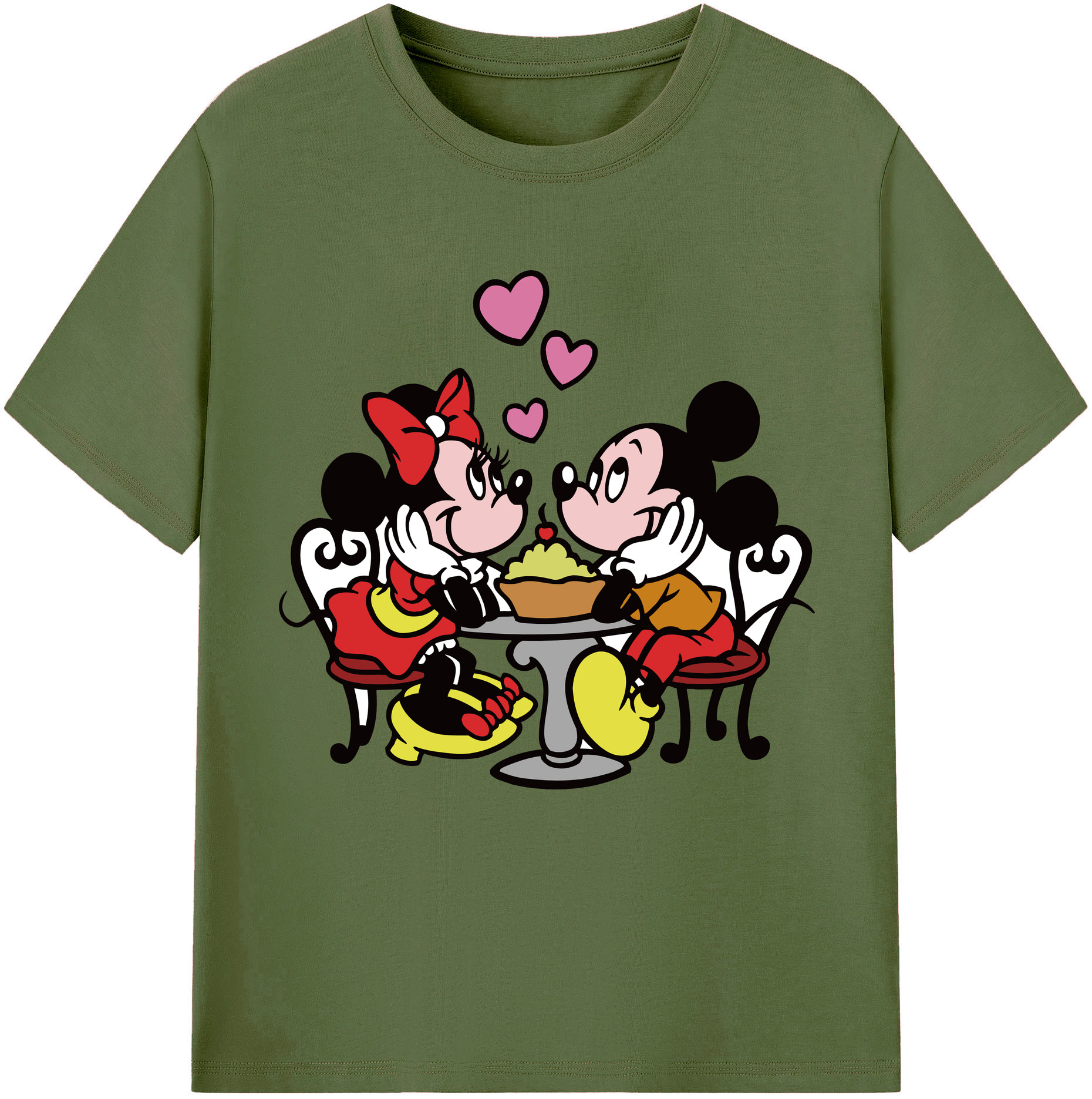 （画像用） ミッキーマウス Mickey Mouse 綿100％半袖Tシャツ（フロントプリント）